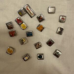 Silver Italian Charm Bracelet Links